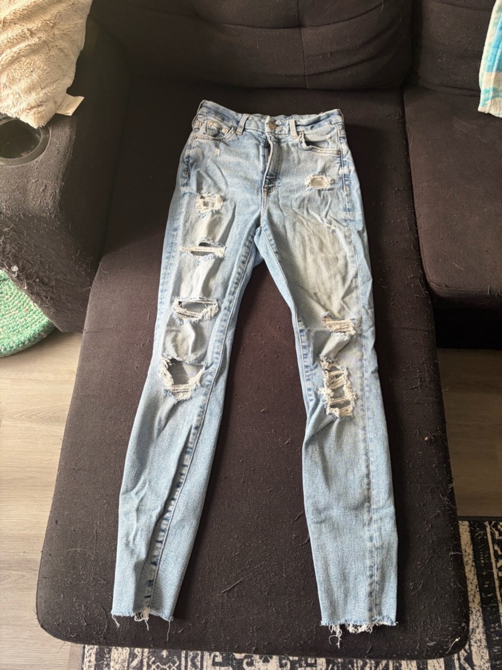 Light Blue Distressed Women’s Jeans